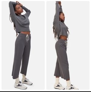 Mate the Label Thermal Wide Leg Pant Charcoal